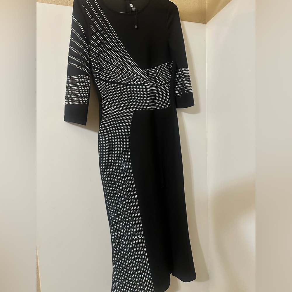 Elegant Black and White Women's Dress